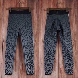 Ultracor Womens Size XS Black Gray Animal Print Leggings